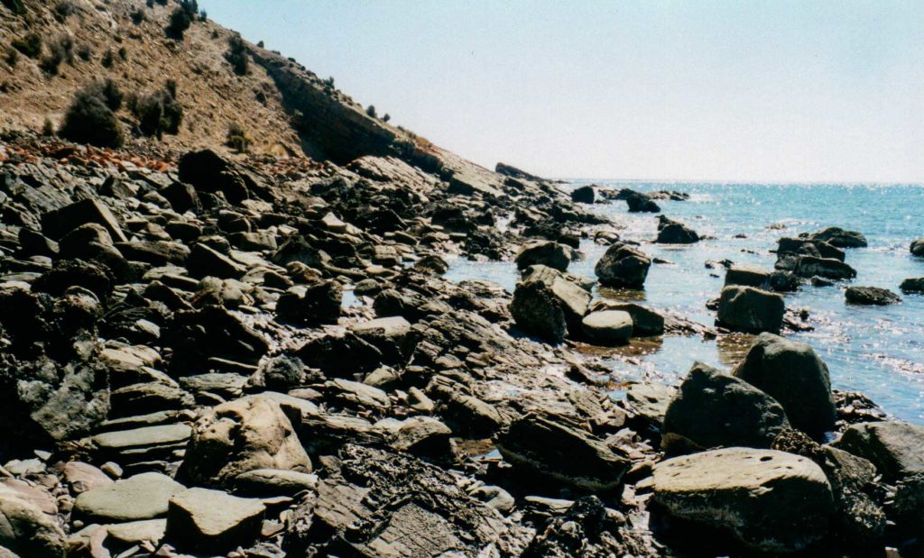 Rocky section of the Emu Bay Site - Image by Dave Simpson 